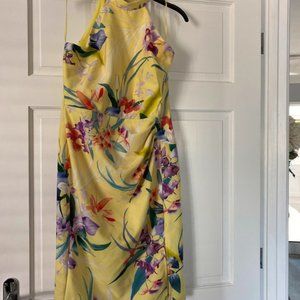 Lipsy yellow floral dress size 12